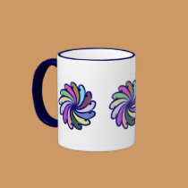 Twirly Color Circle mugs by Perlyyyy Twirly Color Circle mugs