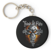 biker, bones, cross, cult, dark, devil, dragon, evil, fantasy, fire, gargoyle, gothic, grim, reaper, head, motorcycles, Keychain with custom graphic design