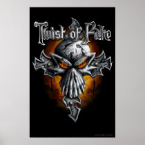 biker, bones, cross, cult, dark, devil, dragon, evil, fantasy, fire, gargoyle, gothic, grim, reaper, head, science fiction, Poster with custom graphic design