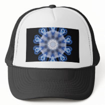 Twisted 1 Blue Kaleidoscope Art 1 hats