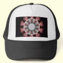 Twisted 1 Red Kaleidoscope Art 1 hats by KaleidoscopeArt Twisted 1 Red Kaleidoscope Art 1 hats