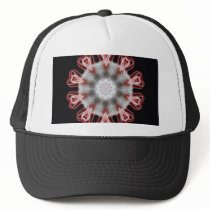 Twisted 1 Red Kaleidoscope Art 1 hats