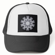 Twisted 1 White Kaleidoscope Art 1 hats