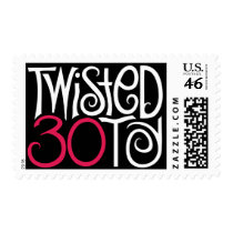 Twisted at 30 Black Stamp by floatinglemons Twisted at 30 Black Stamp