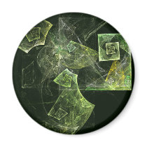 Twisted Balance Abstract Art Round Magnet