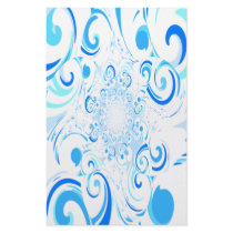 Twisted Blue Swirl Full Color Abstract Stationery