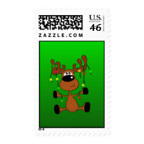 Twisted Christmas Moose postage by cimmerrian Twisted Christmas Moose postage