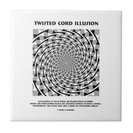 Twisted Cord Illusion (False Spiral) Ceramic Tile