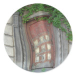 Twisted door round stickers
