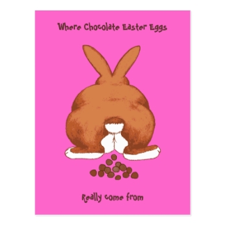 Twisted Easter Bunny Postcard