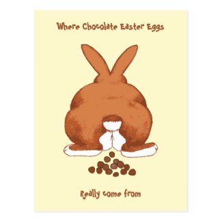Twisted Easter Bunny Postcard