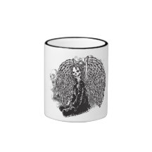 Twisted Gothic- Female Skull Angel Coffee Mug