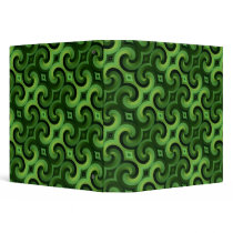 Twisted Green Interconnected Spiral Wallpaper Vinyl Binder