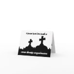 Twisted humor cemetery silhouette birthday cards