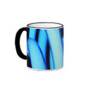 Twisted Light Bulb in Neon Blue mugs
