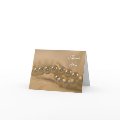 Twisted Pearls Bridesmaid Thank You Note Card