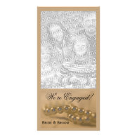 Twisted Pearls Engagement Announcement Photo Card