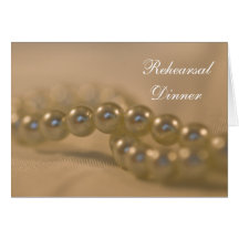 Twisted Pearls Rehearsal Dinner Invitation Card