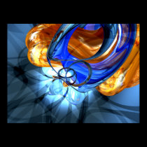 Twisted Spiral Abstract Poster posters