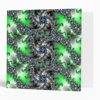 Twisted Swirl Colors Abstract 3 Ring Binder