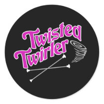 Twisted Twirler Round Stickers