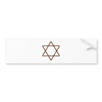 Twisted Wire Star of David Bumper Sticker