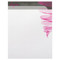 Twister Fuchsia Pink Modern Designer Letterhead by color_therapy Twister Fuchsia Pink Modern Designer Letterhead