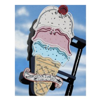 Twisters Ice Cream Store on Route 66 Poster print