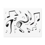 Twisting Musical Notes Postcard