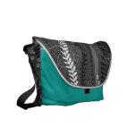 Twisting Swirling Vines Charcoal Grey Messenger Bag