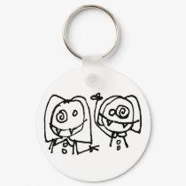 Twitarded Just Heads Keychain by Twitarded Twitarded Just Heads Keychain