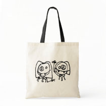 Twitarded Just Heads Tote Tote Bags