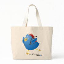 Twitter bird going for vacation bags by neildream Twitter bird going for vacation bags