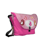 twitter birds on pink with initial bag rickshawmessengerbag