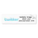 twitter bumper stickers by jackieXTC twitter bumper stickers