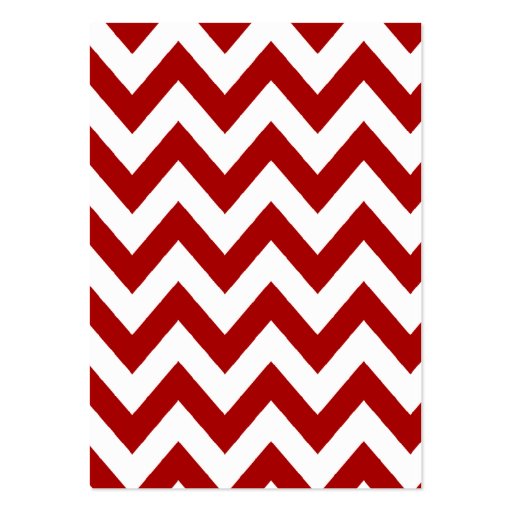 Twitter Business Cards in Red Chevron - Portrait (back side)