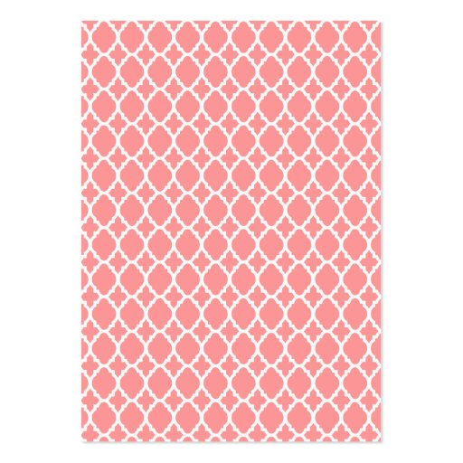 Twitter Business Cards Pink Moroccan Tile (back side)