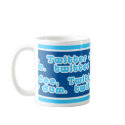 Twitter Dee Twitter Dum Mug  (drk blue bgrnd)