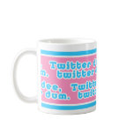 Twitter Dee Twitter Dum Mug  (pink bgrnd)