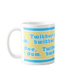 Twitter Dee Twitter Dum Mug  (yellow bgrnd)