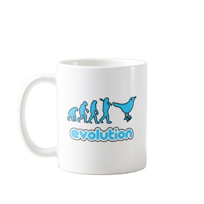 Twitter evolution coffee mugs by megedsh