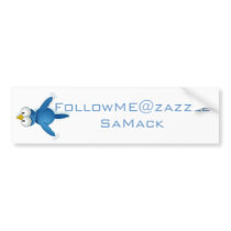 Twitter Follow Me @ Your User Name Bumper Sticker