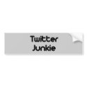 Twitter Junkie bumper stickers by Shirtuosity Twitter Junkie bumper stickers
