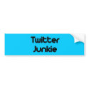 Twitter Junkie bumper stickers by Shirtuosity Twitter Junkie bumper stickers