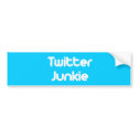 Twitter Junkie bumper stickers by Shirtuosity Twitter Junkie bumper stickers