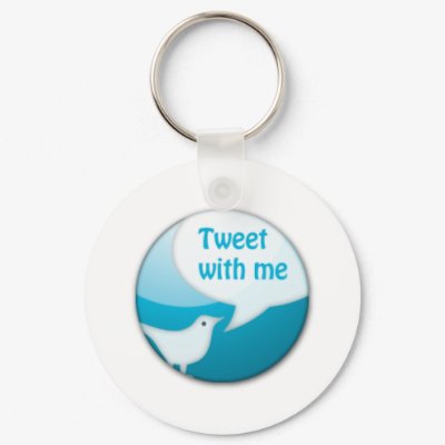 Twitter Mania - Tweet Me! Key Chain by journeyclose