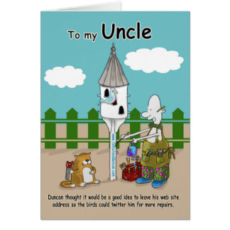 twitter me funny Uncle Birthday card twitter me funny Uncle Birthday card