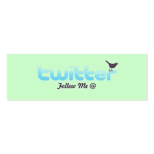 Twitter Profile Card Business Cards (front side)