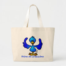 Twittering blue Bird Bags
