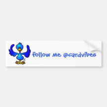Twittering blue Bird Bumper Sticker
